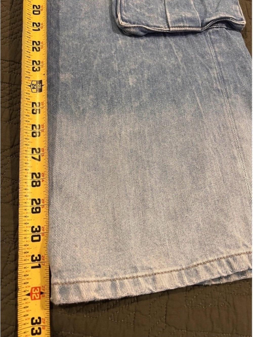 Alice + Olivia Light Blue Cargo Wide-Leg Jeans - Picture 8 of 10